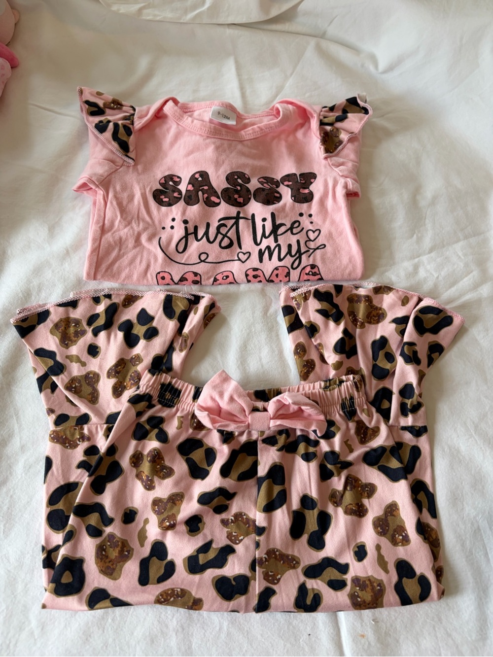 Pink Leopard Ruffle Kids Matching Set - Sassy Print - Picture 5 of 5